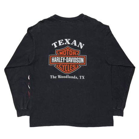 HARLEY DAVIDSON RED V FLAME TEXAS EMBLEM LS LARGE 5964