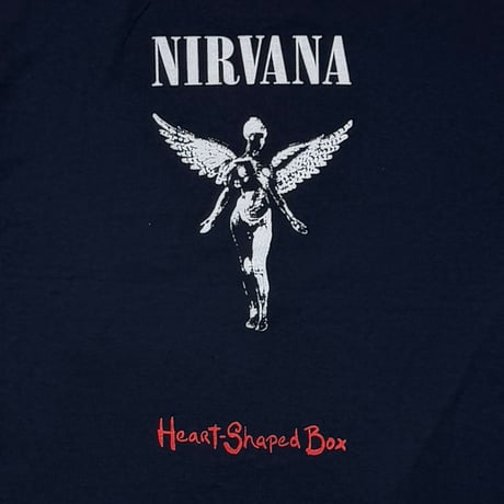 NIRVANA HEART SHAPED BOX LS NAVY FRUIT OF THE LOOM XL 3163