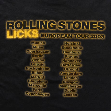 THE ROLLINIG STONES FLAMING TONGUE LUCKS EUROPEAN TOUR 2003 JERZEES LARGE 1562
