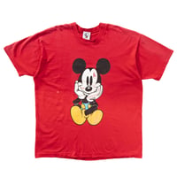 DISNEY VINTAGE MICKEY LINK PRINT RED FITS XL 1809