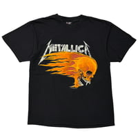 METALLICA PUSHEAD SIDE FLAME SKULL BACK SUMMER SHIT GIANT BY TULTEX XL 3745