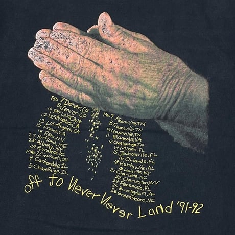 METALLICA SANDMAN OFF TO NEVER LAND 91-92 METALLICA TAG XL 0368