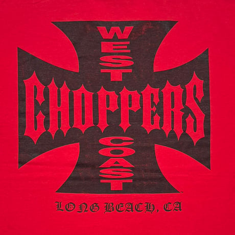 WEST COAST CHOPPERS IRON CROSS LONG BEACH GILDAN XL RED 2566