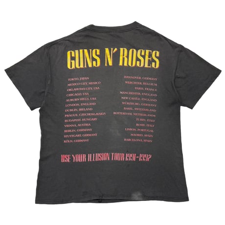 GUNS N' ROSES SKULL CROSS USE YOUR ILLUSION BROCKUM XL 1122