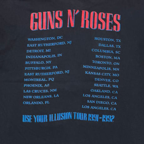 GUNS N' ROSES AMERICAN FLAG SKULL USE YOUR ILLUSION TOUR BROCKUM XL 3565