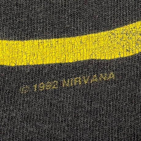 NIRVANA 1992 SMILE FADED BLACK FITS XL 9549