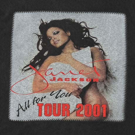 JANET JACKSON 2001 ALL FOR YOU TOUR BOOTLEG BLACK GILDAN LARGE 0646