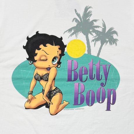 BETTY BOOP 1996 TROPICAL COLLECTION WHITE GILDAN XL 9025