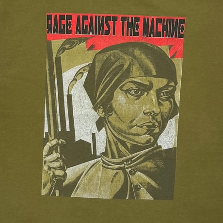 RAGE AGAINST THE MACHINE UNITED NATIONS REPORT 1980 GIANT ANVIL XL GREEN 0982