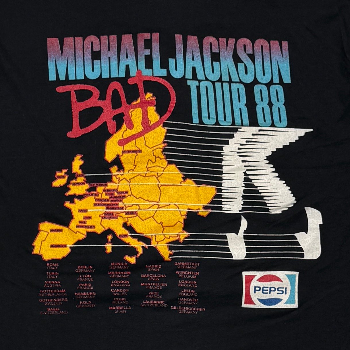 MICHAEL JACKSON BAD TOUR 88 PEPSI BLACK LARGE 3