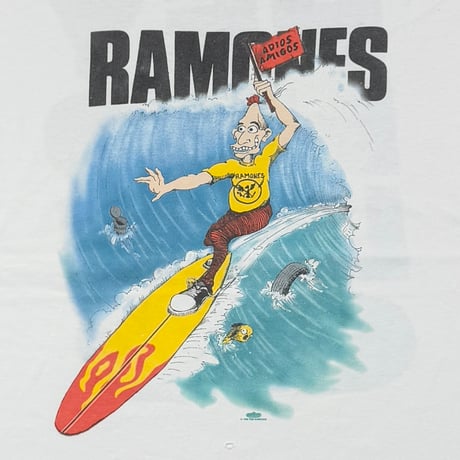 RAMONES ADIOS AMIGO 1995 HEY HO LET'S GO WHITE FITS XL 1070