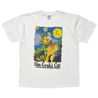 VINCENT VAN GOGH 1990 VAN GOSH'S CAT WHITE GILDAN XL 2589