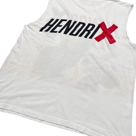 JIMI HENDRIX 1989 X PORTTRAIT SLEEVELESS WHITE XL 0648