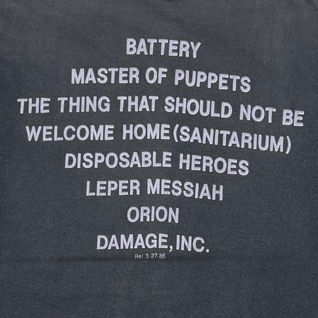 METALLICA MASTER OF PUPPETS METALLICA TAG LARGE 2831