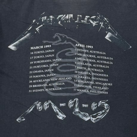 METALLICA 4FACE 1991-92-93 BROCKUM LARGE 1977
