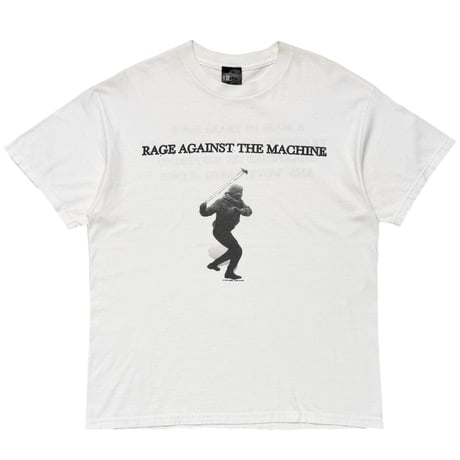 RAGE AGAINST THE MACHINE THE MAS OF TEARS WHITE GIANT FITS LARGE A008