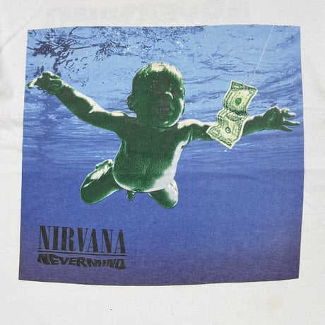 NIRVANA Y2K NEVERMIND WHITE GILDAN LARGE 6856