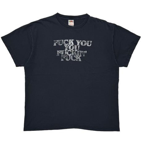 OLD&VINTAGE FUCK YOU FUCKIN' FUCK BLACK FRUIT OF THE LOOM XL 4955