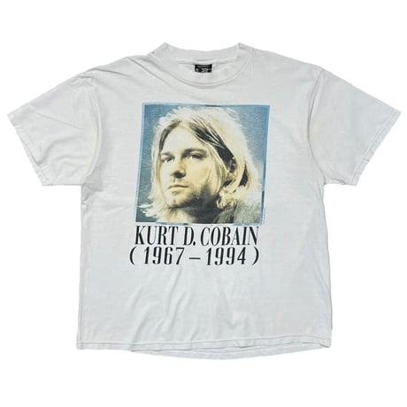 NIRVANA KURT COBAIN MEMORIAL ADULT WHITE GIANT BY TULTEX XL 0227
