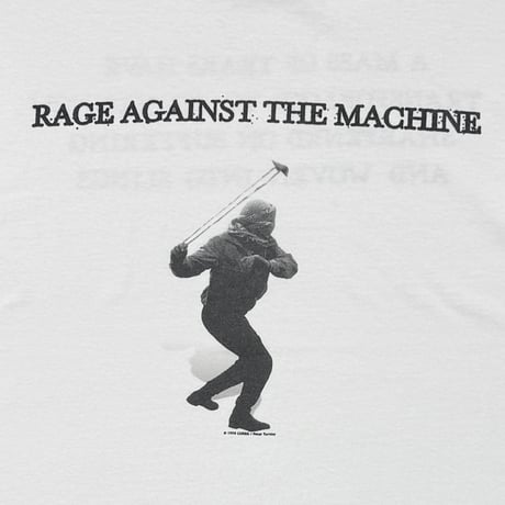 RAGE AGAINST THE MACHINE THE MAS OF TEARS WHITE GIANT FITS LARGE A008