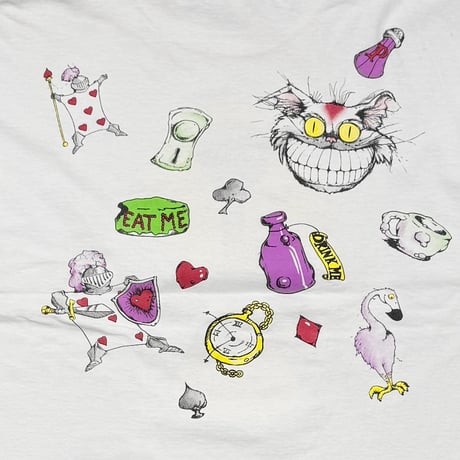 ALICE IN WONDERLAND ALICE & CAT DOUBLESIDE WHITE ANDAZIA XL 7701