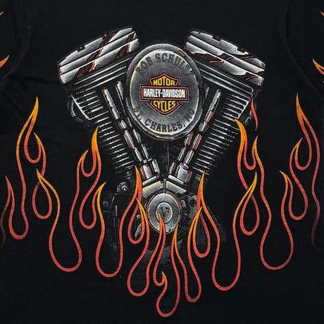 HARLEY DAVIDSON FLAME ENGINE OVP BLACK FITS MEDIUM 1639