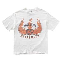 AEROSMITH MAKIN HEART FLAMING WING WHITE GIANT BY TEEJAYS LARGE 1644
