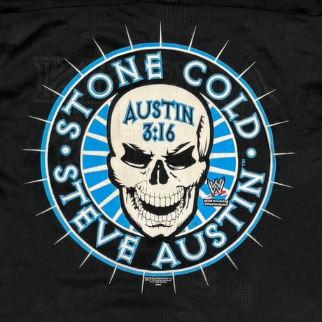 STONE COLD AUSTIN 3:16 FOOTBALL JERSEY MESH BLACK LARGE 2328