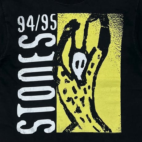 THE ROLLING STONES VOODOO LOUNGE YELLOW PRINT FRUIT OF THE LOOM LARGE 1346