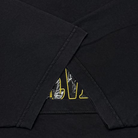 NIRVANA TEXT LOGO WITH SMILE BLACK FITS LARGE 7063