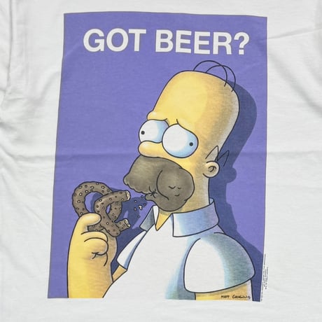 THE SIMPSONS HOMER GOT BEER? WHITE STANLEY LARGE 3604