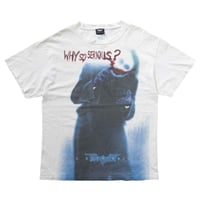 THE DARK KNIGHT JOKER WHY SO SERIOUS? WHITE LARGE 0955