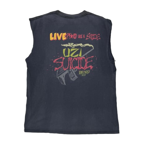 GUNS N’ ROSES 1993 UZI SUICIDE RECORDS SLEEVELESS BROCKUM XL 6145