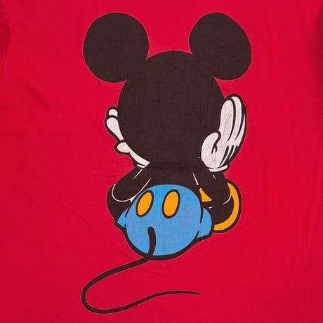 DISNEY VINTAGE CLASSIC MICKEY MOUSE LINK PRINT RED FITS XL 9126