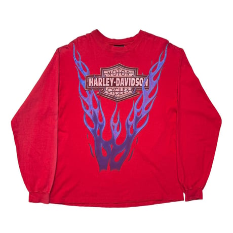 HARLEY DAVIDSON V FLAME LS BACK McDANIEL'S RED LARGE 3306
