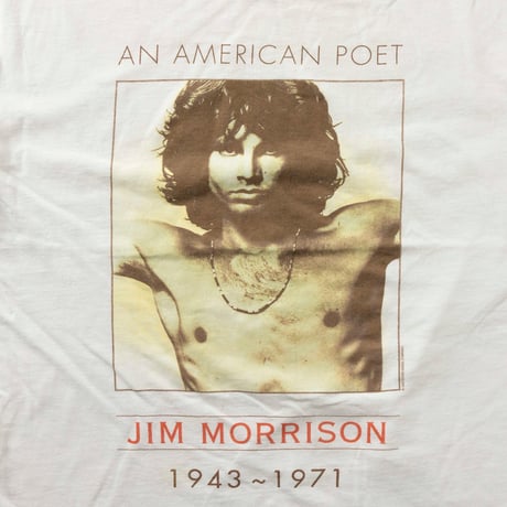 THE DOORS JIM MORRISON 1999 MEMORIAL PORTRAIT AN AMERICAN POET WHITE FITS XL 9968