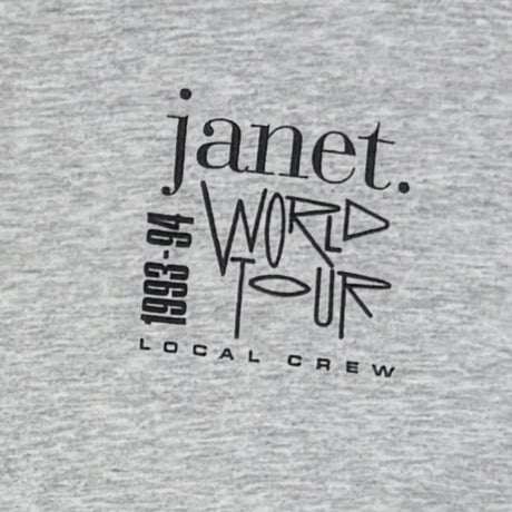 JANET JACKSON LOCAL CREW WORLD TOUR 1993-94 SWUARE LOGO ASH GREY HANES XL 2616