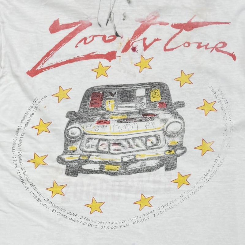 U2 ZOO TV TOUR FITS XL WHITE 0622 | greatLAnd O