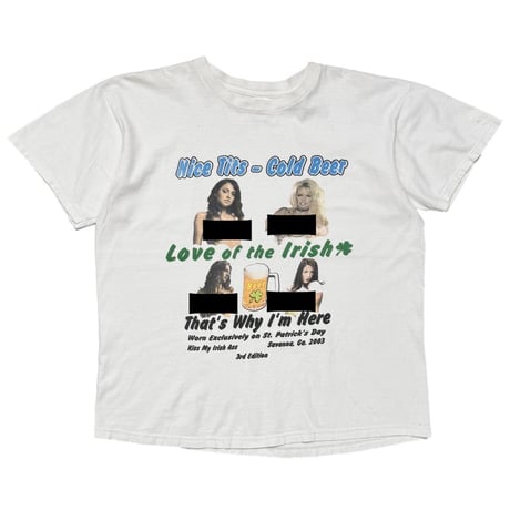OLD&VINTAGE NUDE LADY NICE TITS COLD BEER WHITE FRUIT OF THE LOOM XL 2380