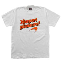 Newport ORANGE LOGO Plesure! WHITE FRUIT OF THE LOOM LARGE A002