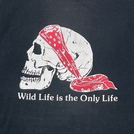 OLD&VINTAGE BANDANA SKULL WILD LIFE ONLY LIFE SLEEVELESS FITS LARGE 4140