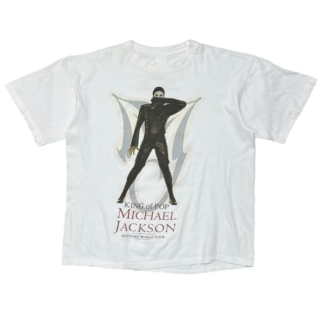 MICHAEL JACKSON KING OF POP HISTORY WORLD TOUR WHITE FITS XL 1704