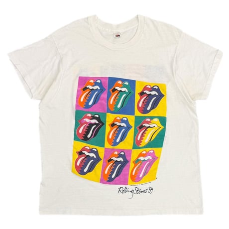 THE ROLLING STONES THE NORTH AMERICAN TOUR 1989 WHITE FRUIT OF THE LOOM XL 5518