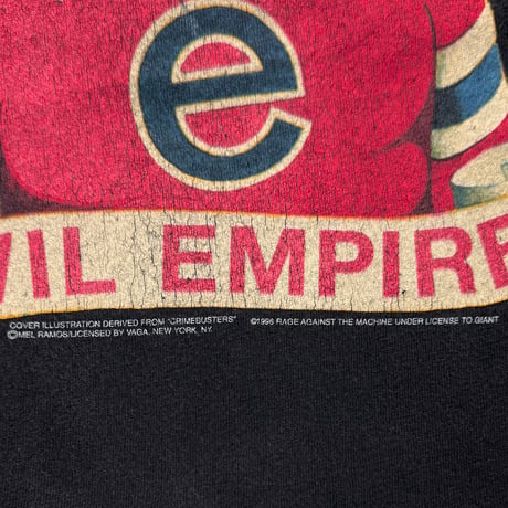 RAGE AGAINST THE MACHINE EVIL EMPIRE FEAR IS YOUR ONLY GOD Y2K XL 8068