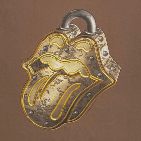 THE ROLLING STONES NO SECURITY PADLOCK TONGUE BROWN MURINA LARGE 8764
