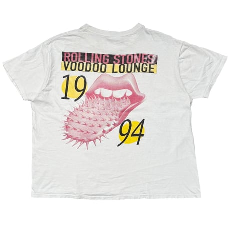 THE ROLLING STONES VOODOO LOUNGE SPIKE TONGUE BOOTLEG 1994 XL WHITE 1109
