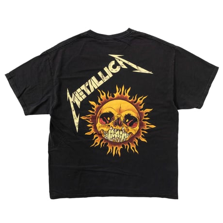 METALLICA PUSHEAD SIDE FLAMING VAMPIRE SKULL 2007 HANES LARGE 4615