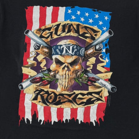 GUNS N' ROSES AMERICAN FLAG SKULL BROCKUM LARGE 2608