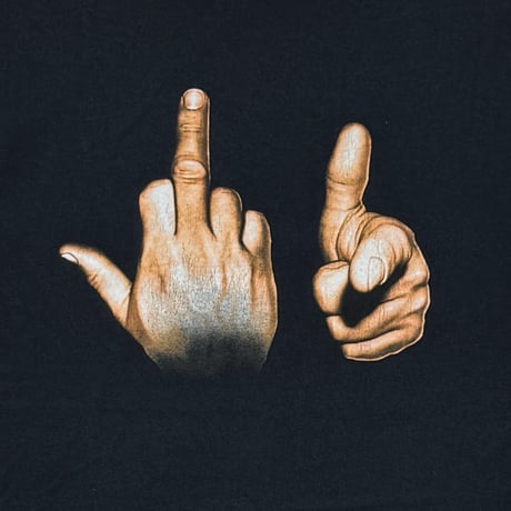 OLD&VINTAGE FUCK YOU HAND SIGN FRUIT OF THE LOOM XL 3376