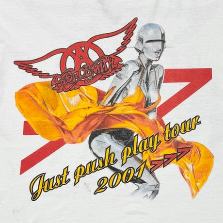 AEROSMITH SORAYAMA 2001 JUST PUSH PLAY TOUR WHITE FITS XL 1168
